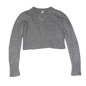Babaton the group long sleeve cashmere grey cropped sweater size small
